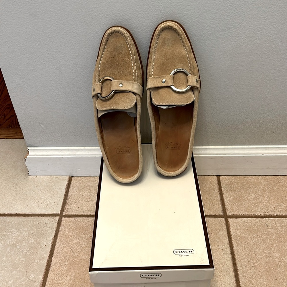 COACH SUEDE MULES WOMEN